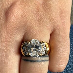 Elegant Gold 925 sliver with CZ  Women's Ring